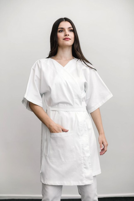 Medical gown, white HD-DG-10403-WH