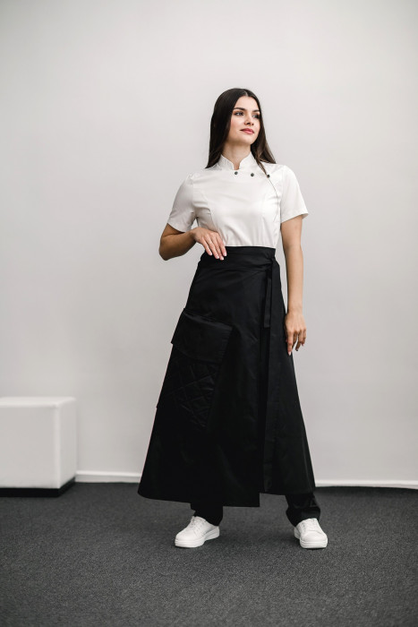 Apron FLORA, black HD-AP-10201-BL