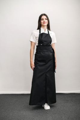 Apron FLORA, black HD-AP-10201-BL