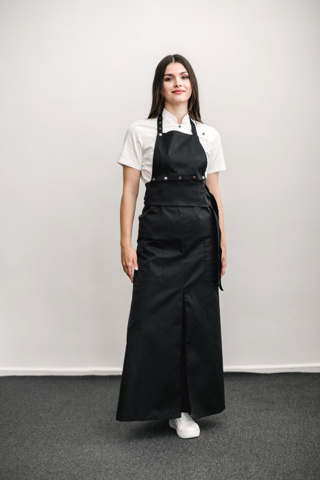 Apron FLORA, black HD-AP-10201-BL
