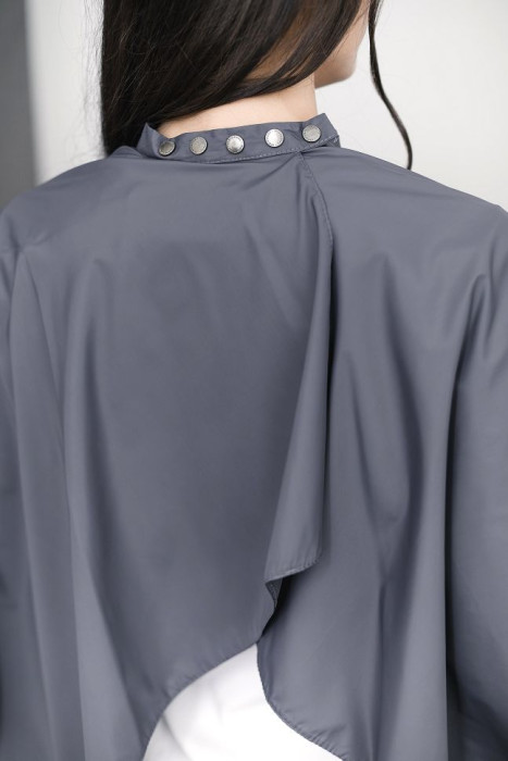 Peignoir CLASSIC blue, button HD-PE-10304-BE