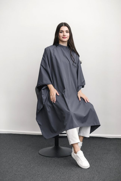 Peignoir CLASSIC blue, button HD-PE-10304-BE