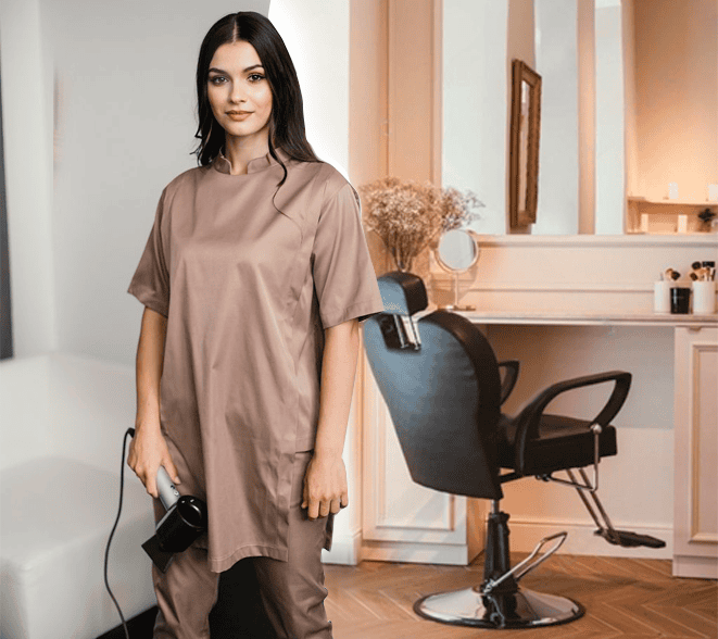 <h1>Stylish workwear and accessories for beauty professionals</h1>